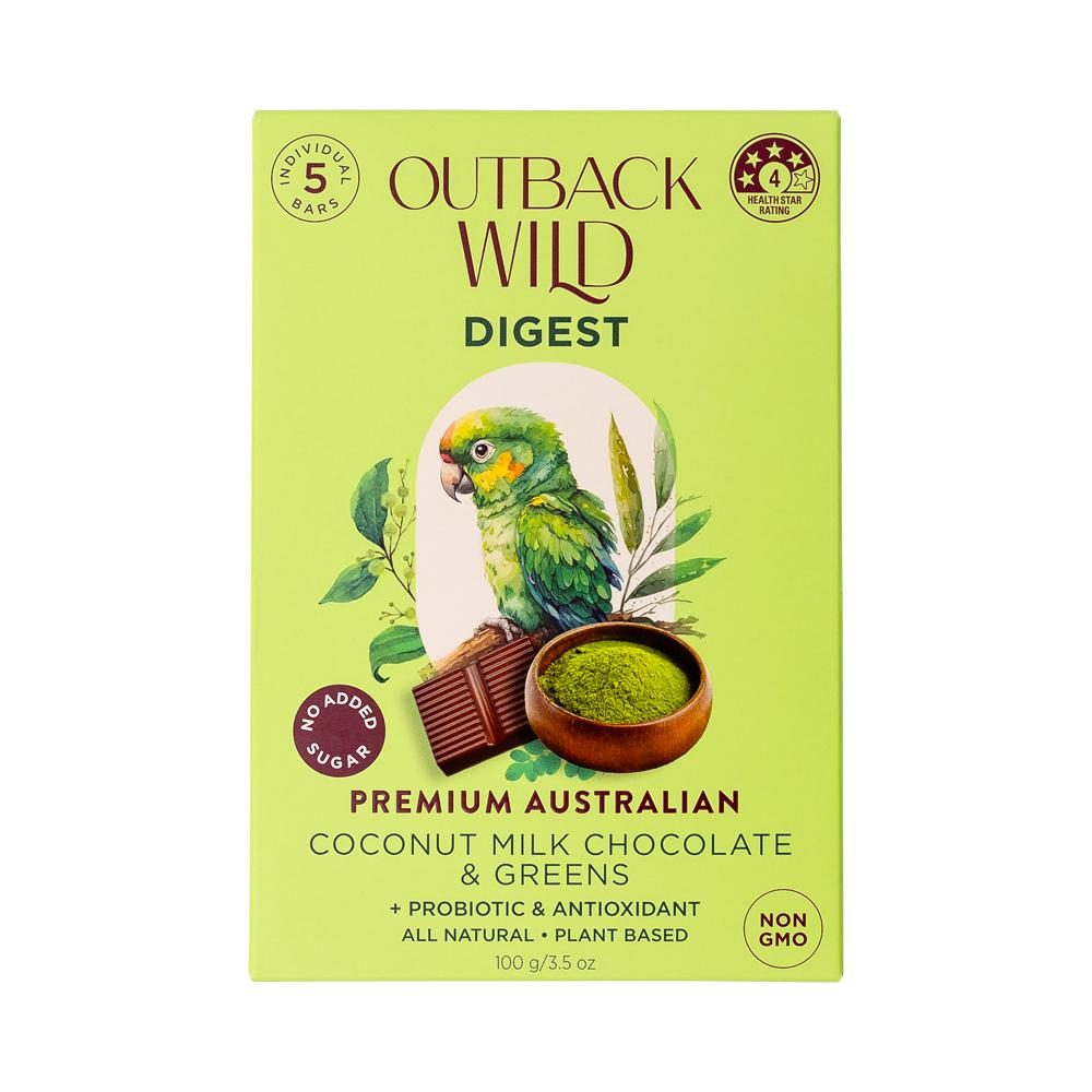 Outback Wild Digest Coconut Milk Chocolate & Greens 20g x 5 Pack