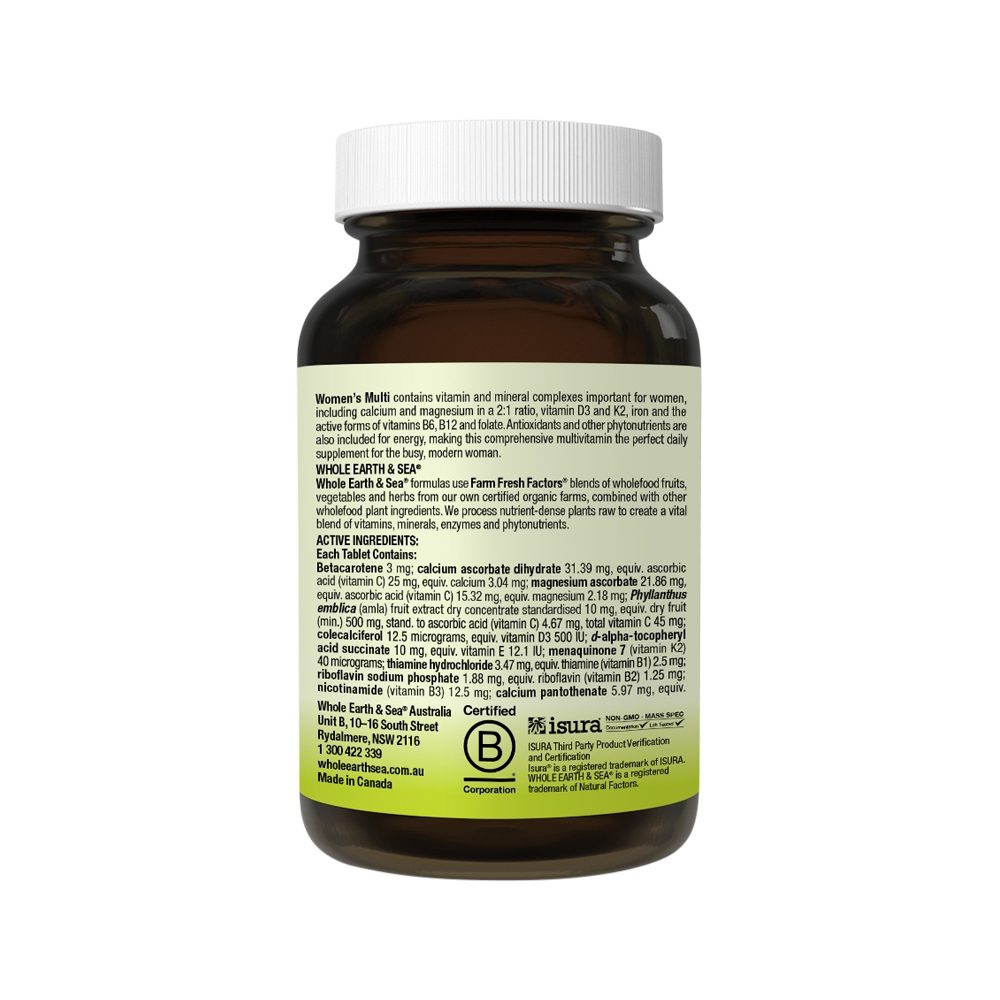 Whole Earth & Sea Womens 50+ Multi 60 Tablets