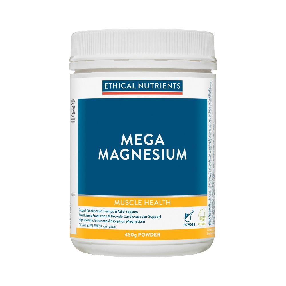 Ethical Nutrients Mega Magnesium Powder Citrus 450g