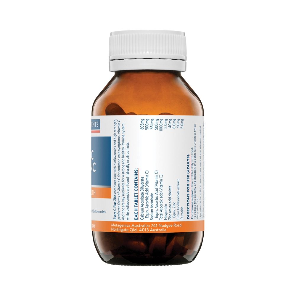 Ethical Nutrients Extra C Plus Zinc 60 Tablets