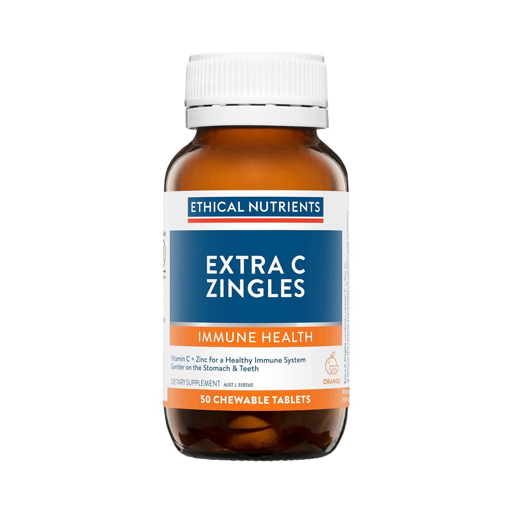 Ethical Nutrients Extra C Zingles Chewable Orange 50 Tablets