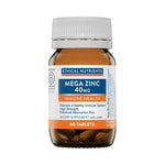 Ethical Nutrients Mega Zinc 40mg 60 Tablets
