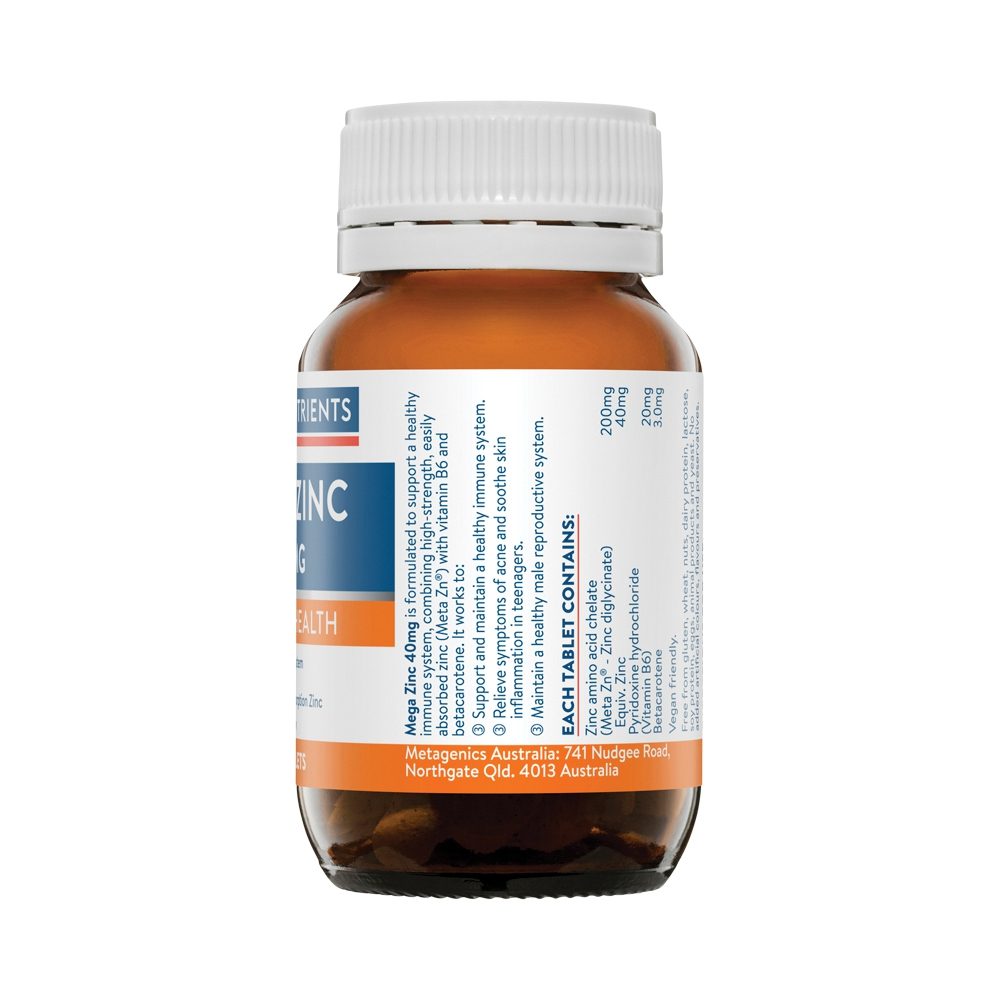 Ethical Nutrients Mega Zinc 40mg 120 Tablets