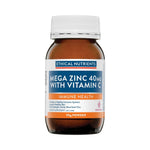 Ethical Nutrients Mega Zinc 40mg Vitamin C Raspberry 95g