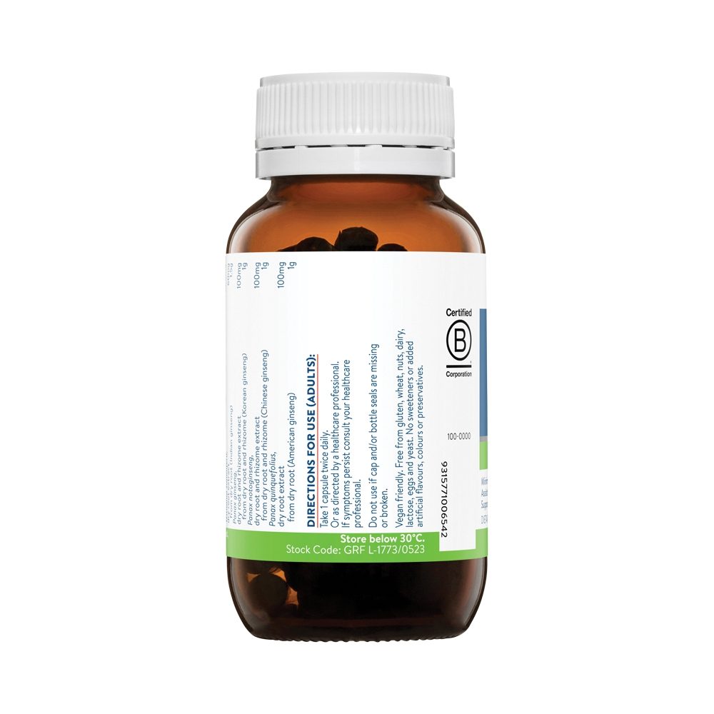 Ethical Nutrients Ginseng 5 Exhaustion Relief 60 Capsules