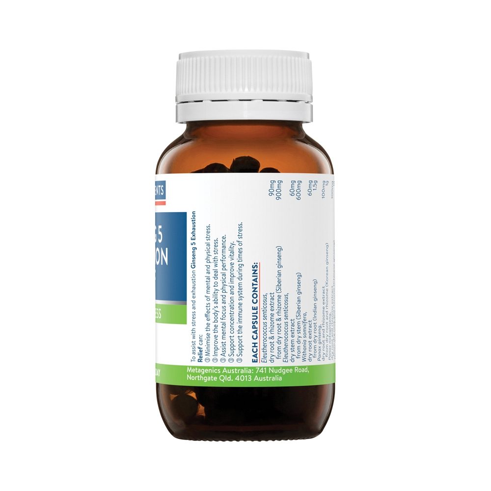 Ethical Nutrients Ginseng 5 Exhaustion Relief 60 Capsules