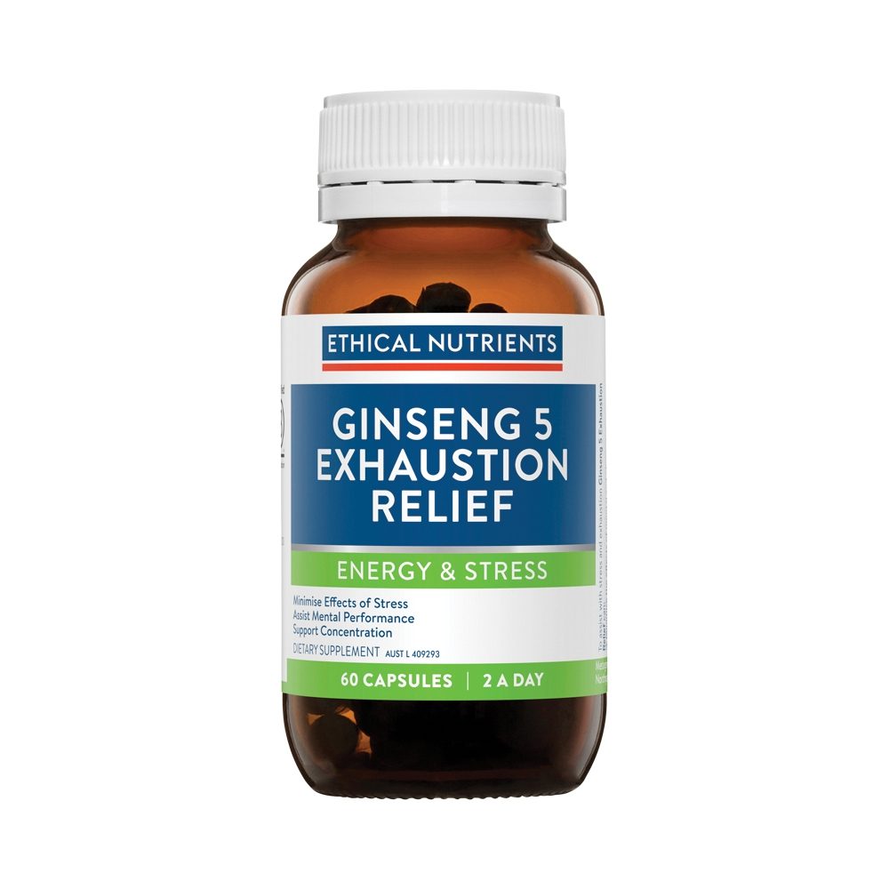 Ethical Nutrients Ginseng 5 Exhaustion Relief 60 Capsules