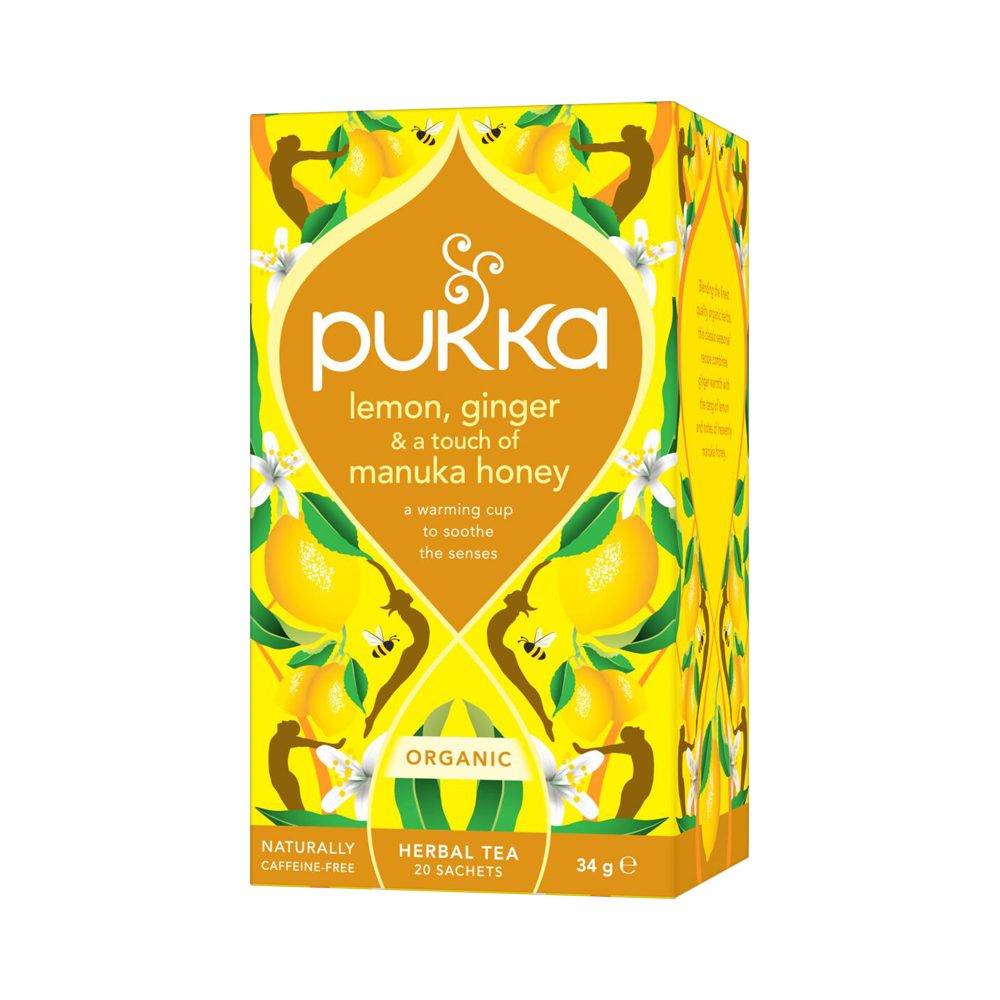 Pukka Organic Lemon Ginger & a Touch of Manuka Honey x 20 Tea Bags
