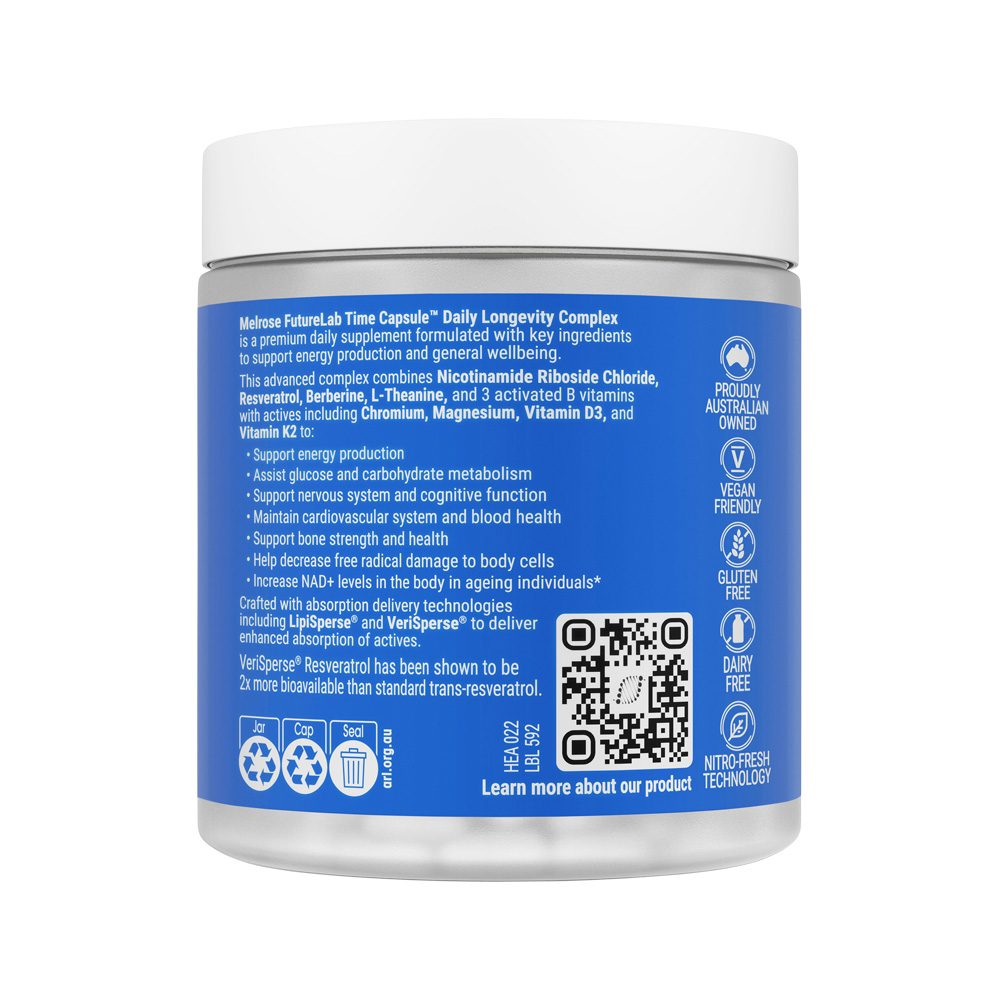 Melrose FutureLab Time Capsule Daily Longevity Complex 90 Vege Capsules