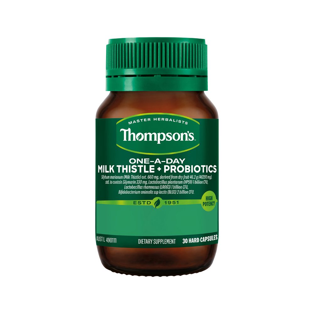 Thompson's One-A-Day Milk Thistle Plus Probiotics 30 Capsules