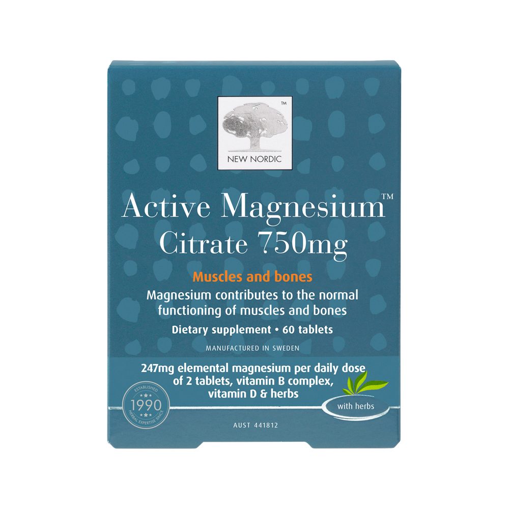 New Nordic Active Magnesium Citrate 750mg 60 Tablets