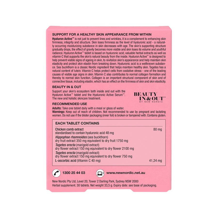 New Nordic Hyaluron Active 30 Tablets