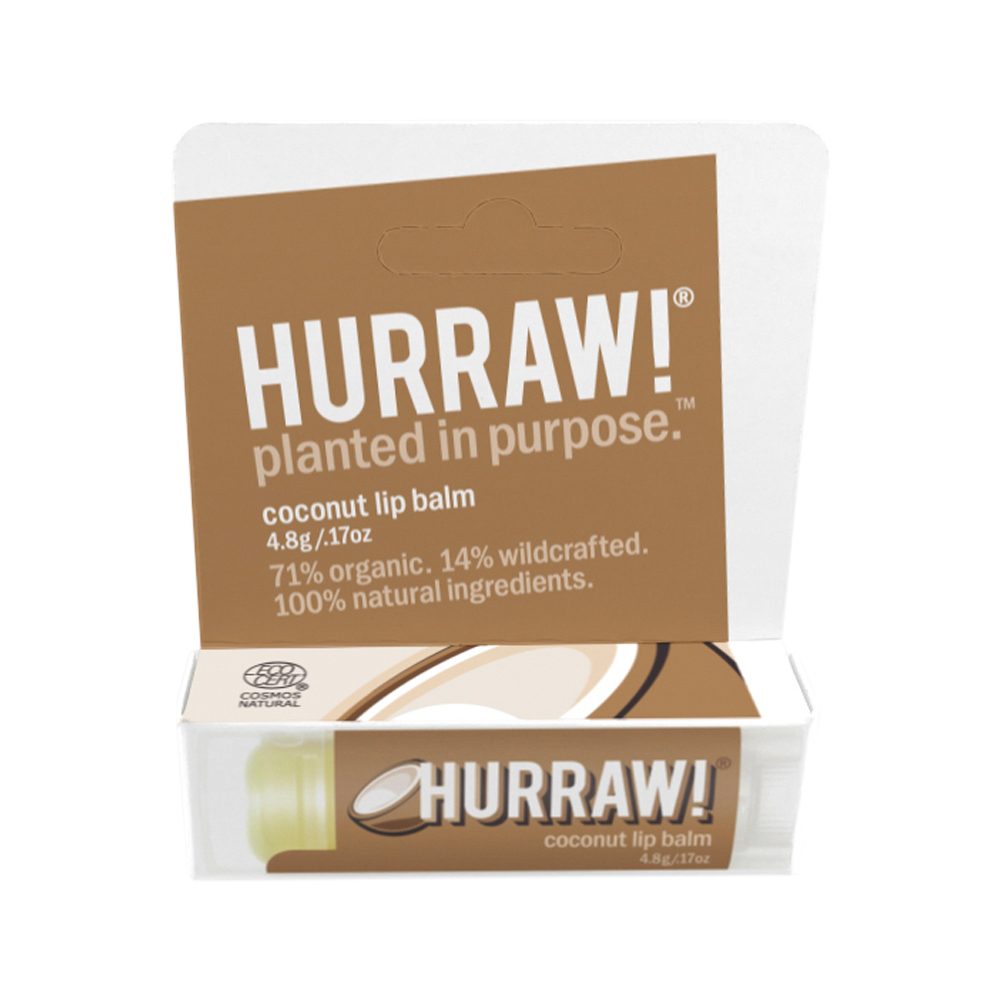 Hurraw! Organic Lip Balm Coconut Hangsell 4.8g