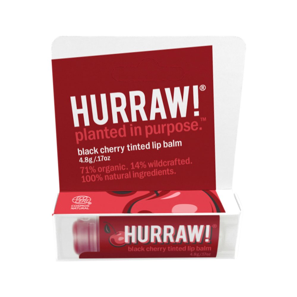 Hurraw! Organic Lip Balm Tinted Black Cherry Hangsell 4.8g