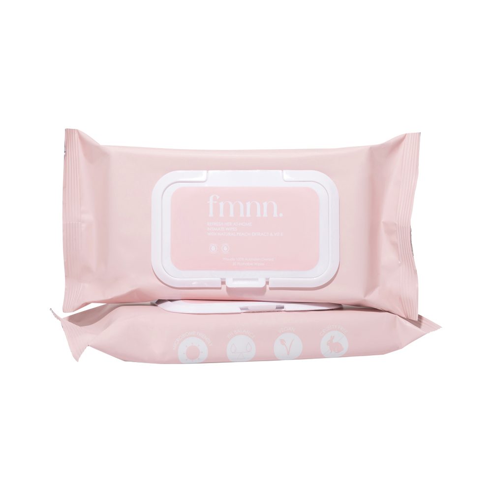 Fmnn. Refresh Her At-Home Intimate Wipes Peach 30 Pack
