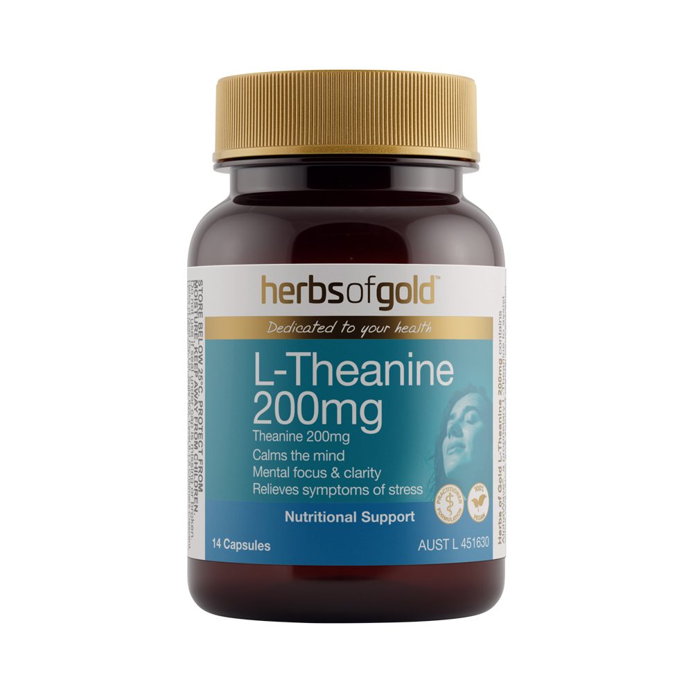 Herbs of Gold L-Theanine 200mg 14 Capsules