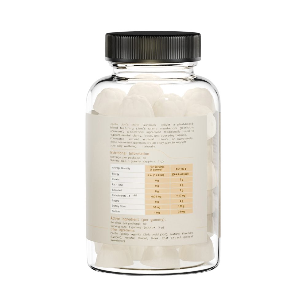 Apollo Lions Mane Gummies Lychee 60 Pack