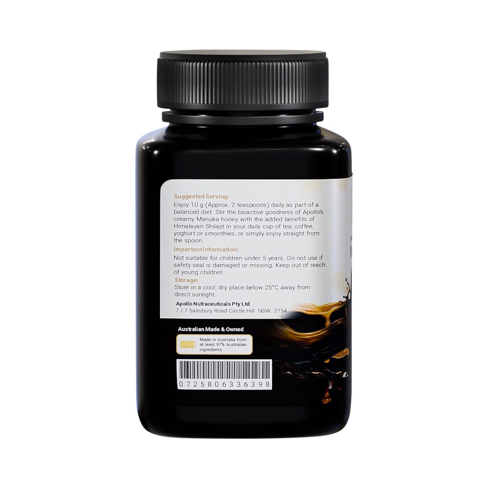 Apollo Australian Manuka Honey + Himalayan Shilajit 250g