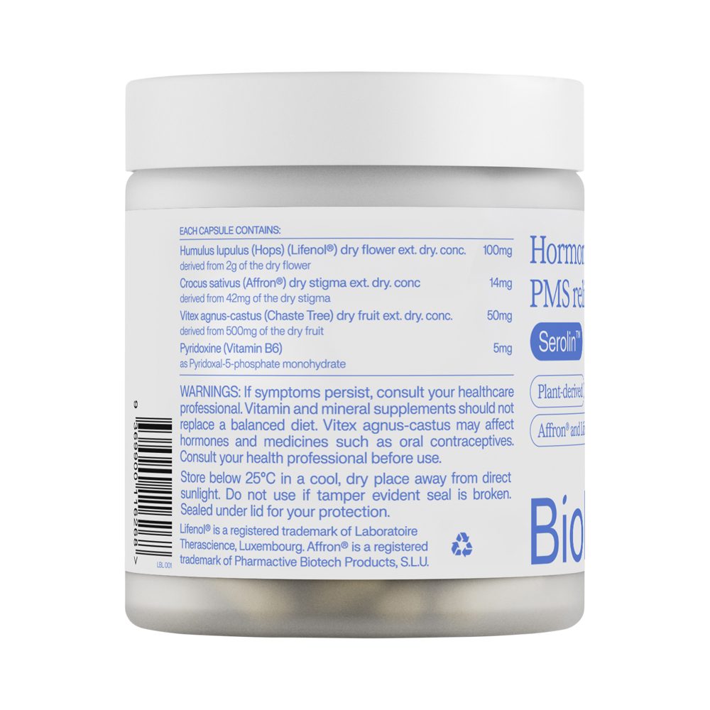 Biolae Serolin Hormonal Mood & PMS Relief 60 Capsules