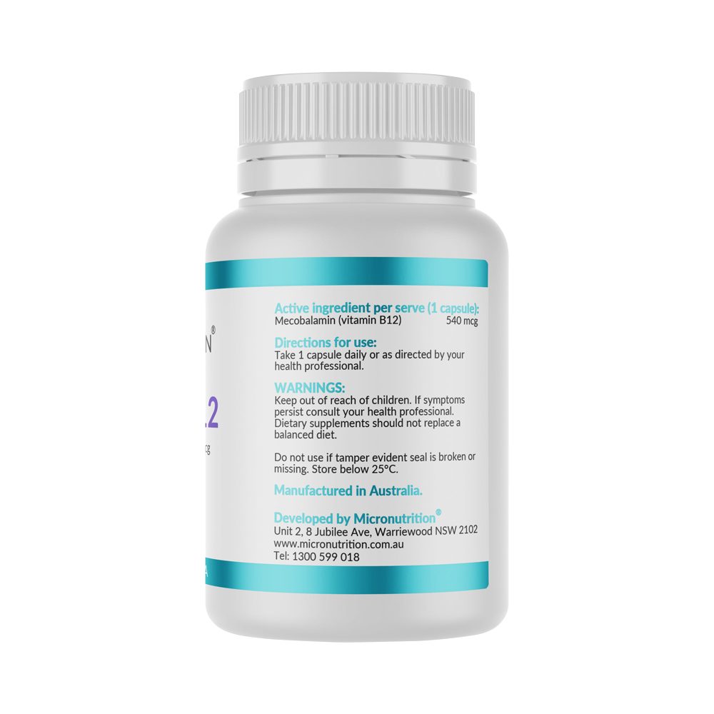 Micronutrition Lipocap B12 540mcg 30 Vege Capsules