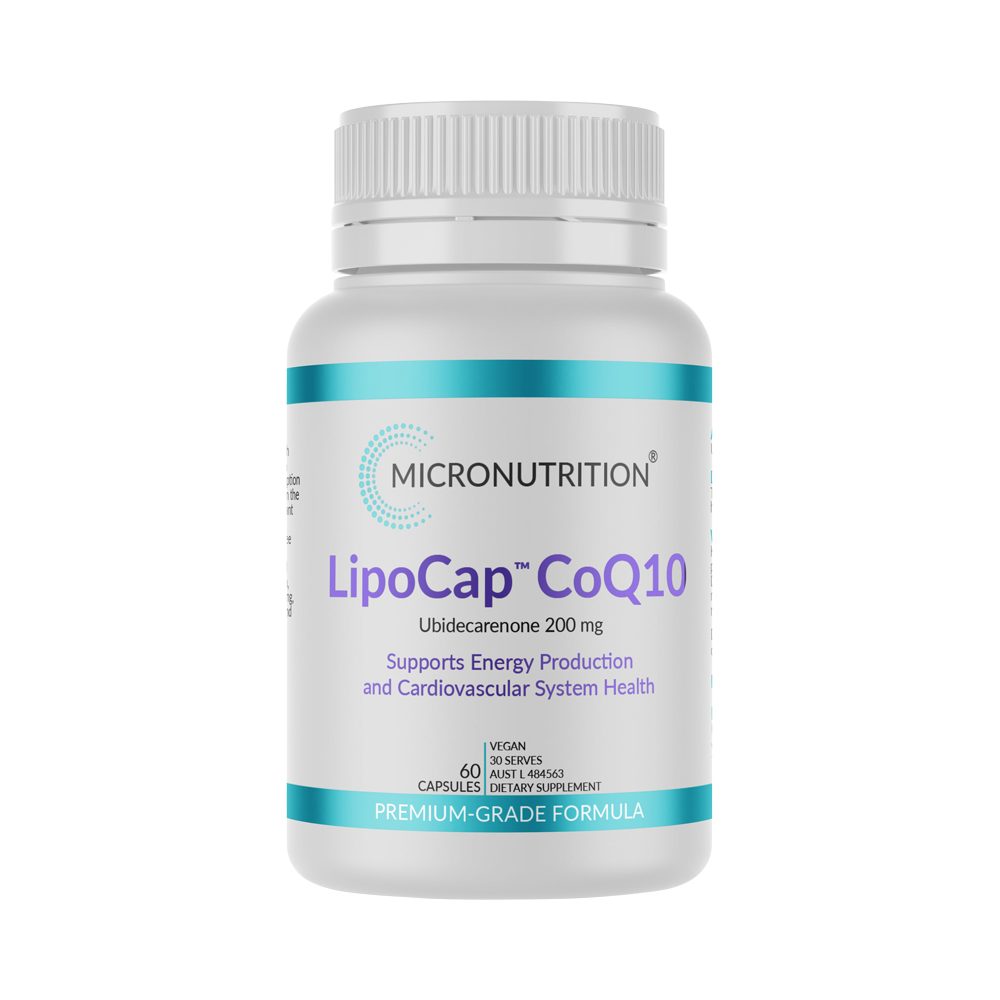 Micronutrition Lipocap CoQ10 200mg 60 Vege Capsules