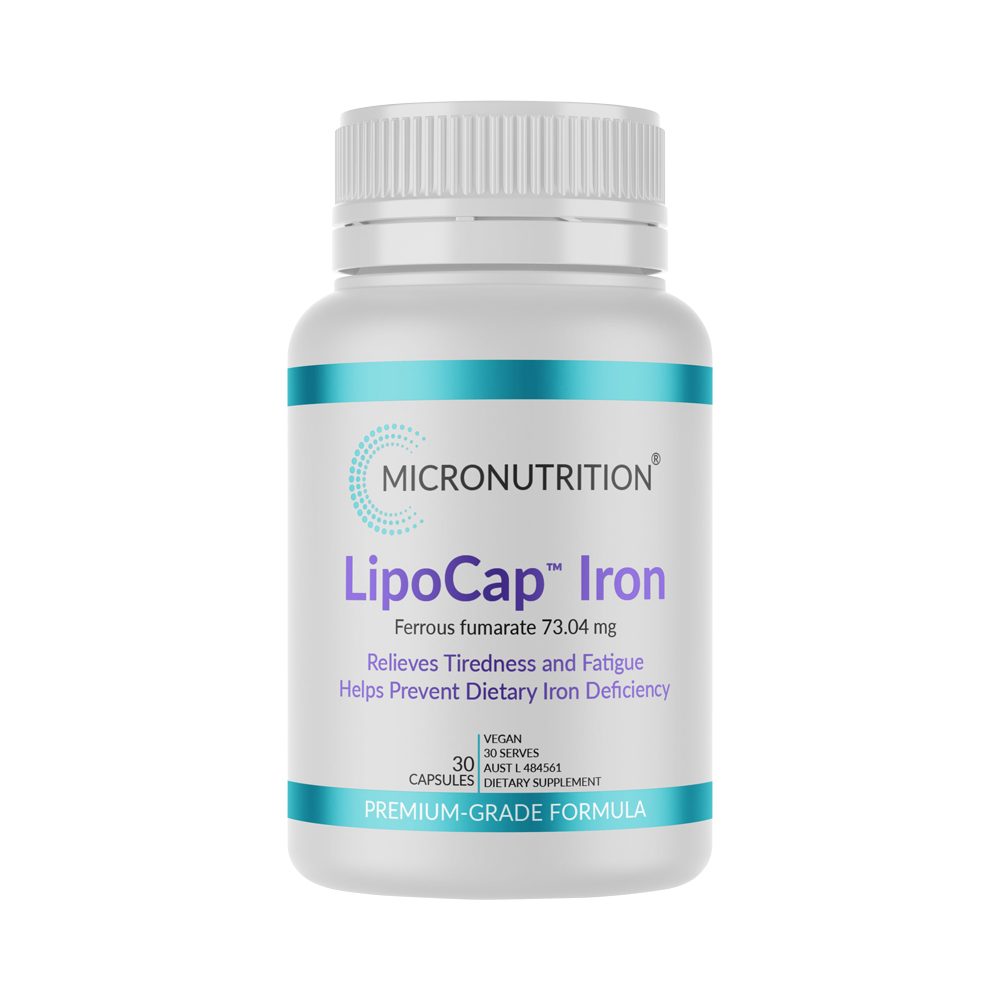 Micronutrition Lipocap Iron 73.04mg 30 Vege Capsules