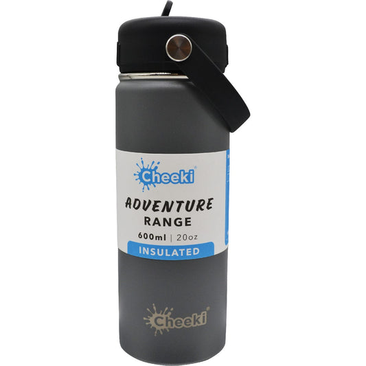 Cheeki Stainless Steel Bottle Adventure Insulated Slate 600ml