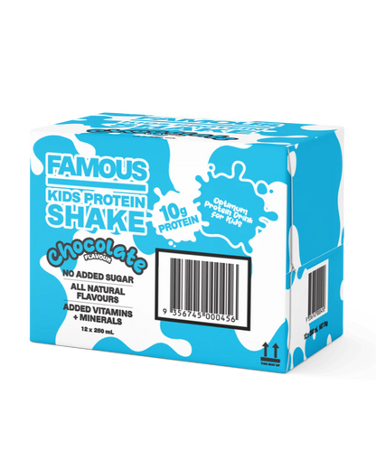 Famous Kids Protein Shake Chocolate 250ml (Pack of 12)