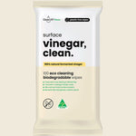 CleanLIFE Vinegar Clean Surface Wipes 100-pack in white and blue packaging with natural vinegar cleaning icons.