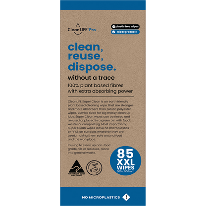 CleanLIFE Super Clean Reusable Absorbent Cleaning Wipes 85 Pack