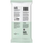 Back of CleanLIFE Multi Clean Wipes pack showing directions, ingredients, and Australian made logo.