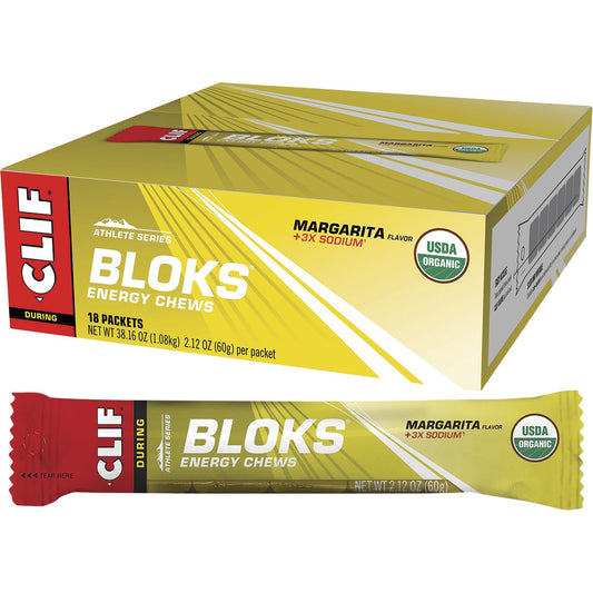 CLIF Bloks Energy Chews Margarita 150mg Sodium 60g (Pack of 18) Payless 4 Organics