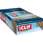 Back of CLIF Peanut Butter Banana with Dark Chocolate bar packaging with nutrition facts and ingredients.