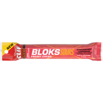 CLIF Bloks Sour Strawberry Lemonade energy chews in a 60g yellow and pink "FastPak" resealable sleeve.