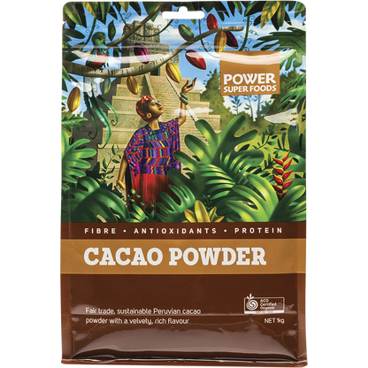Power Super Foods Cacao Powder Certified Organic 1kg