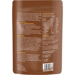 Back of a 250g bag of Power Super Foods Cacao Butter Buttons showing product details and nutritional information.