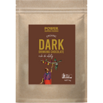 Large 1kg bag of Power Super Foods Dark Drinking Chocolate with a dark brown and gold label and a resealable top.