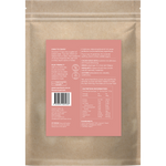 Back of Power Super Foods Nourish Drinking Chocolate 1kg bag showing ingredients, nutrition facts, and barcode.