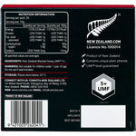 Back of Comvita Manuka Honey UMF 5+ box with nutrition facts, ingredients, directions, and product features.