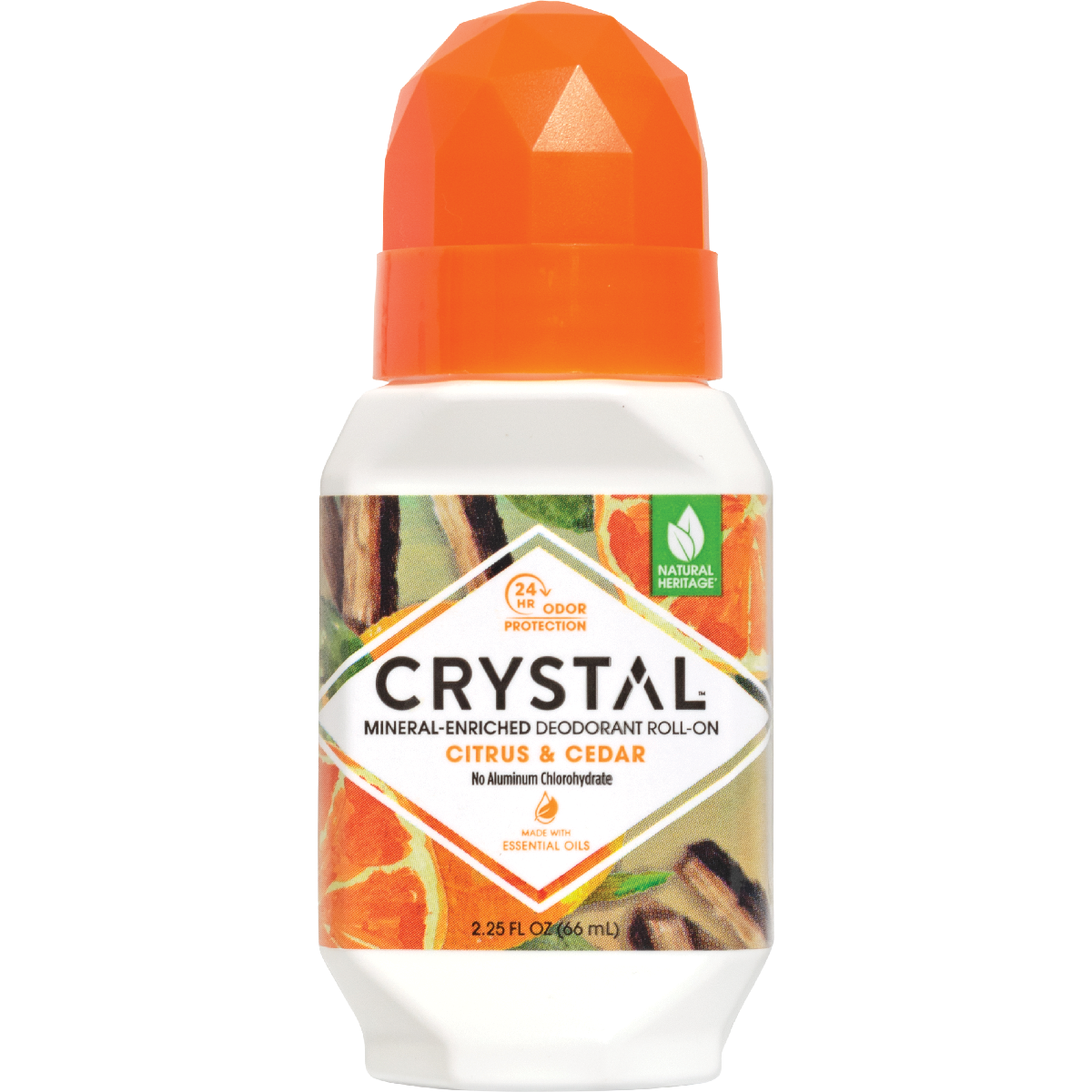 Crystal Roll-On Deodorant Citrus & Cedar 66ml