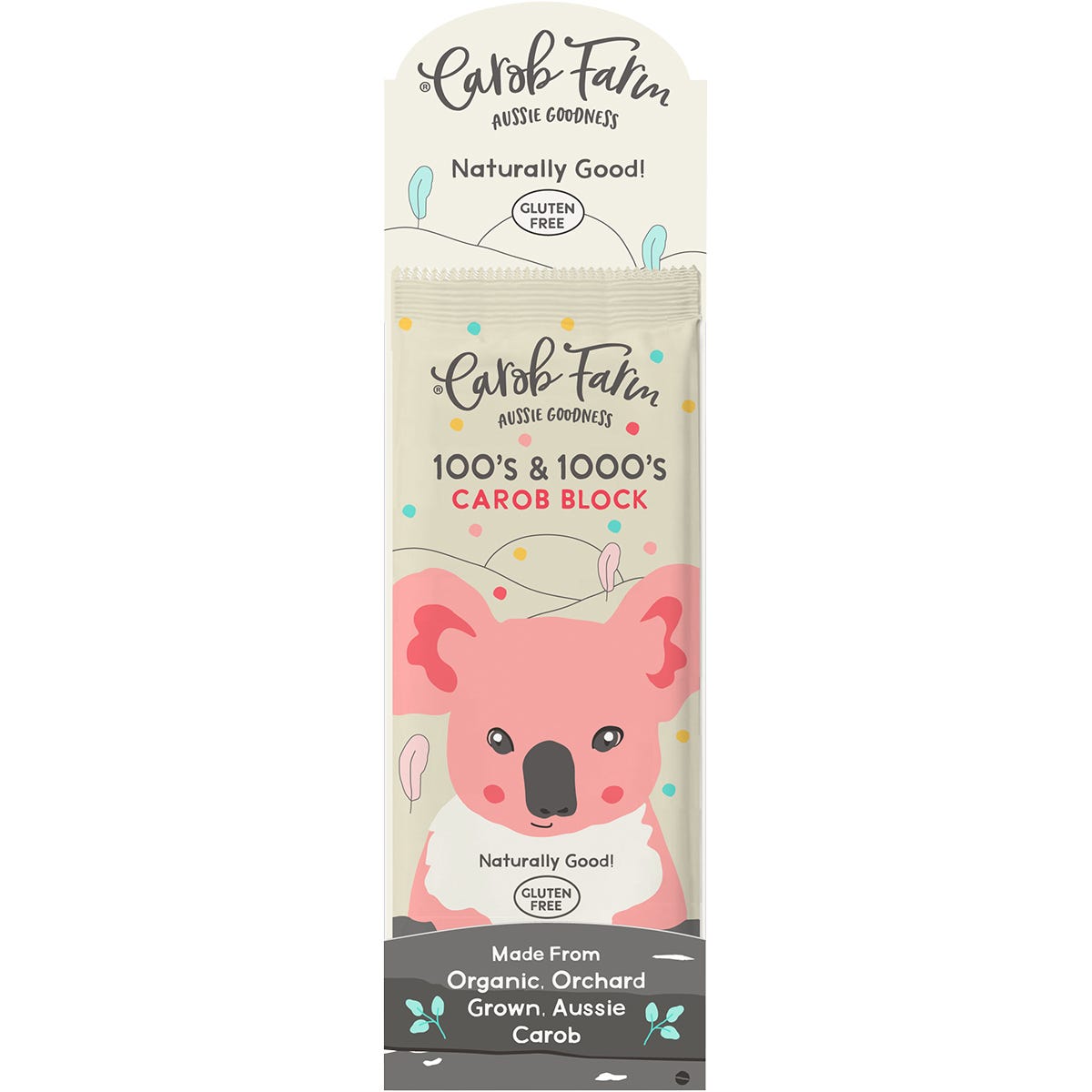 Carob Farm Carob Block 100's & 1000's 95g (Pack of 12) Payless 4 Organics