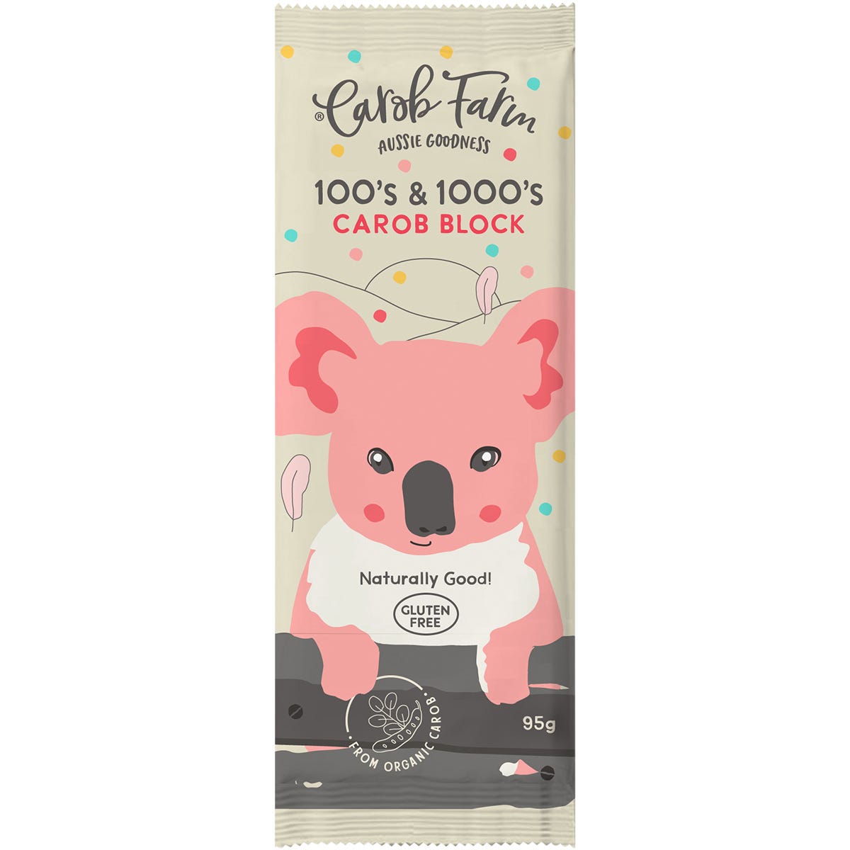 Carob Farm Carob Block 100's & 1000's 95g (Pack of 12) Payless 4 Organics