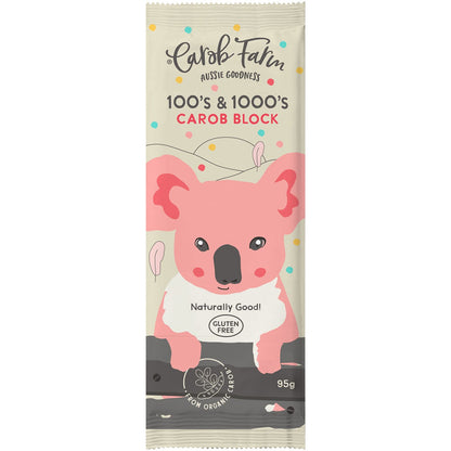 Carob Farm Carob Block 100's & 1000's 95g (Pack of 12) Payless 4 Organics