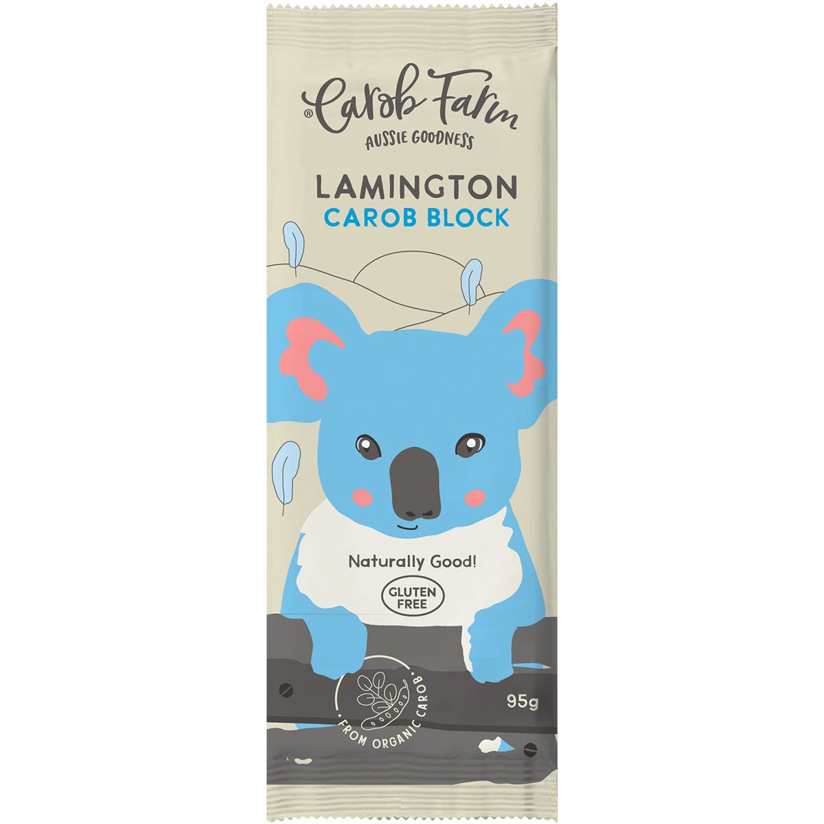Carob Farm Carob Block Lamington 95g (Pack of 12) Payless 4 Organics