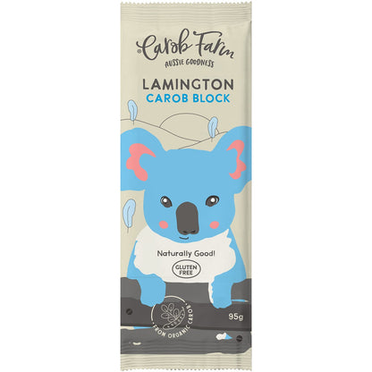 Carob Farm Carob Block Lamington 95g (Pack of 12) Payless 4 Organics