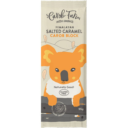 Carob Farm Carob Block Salted Caramel 95g (Pack of 12) Payless 4 Organics