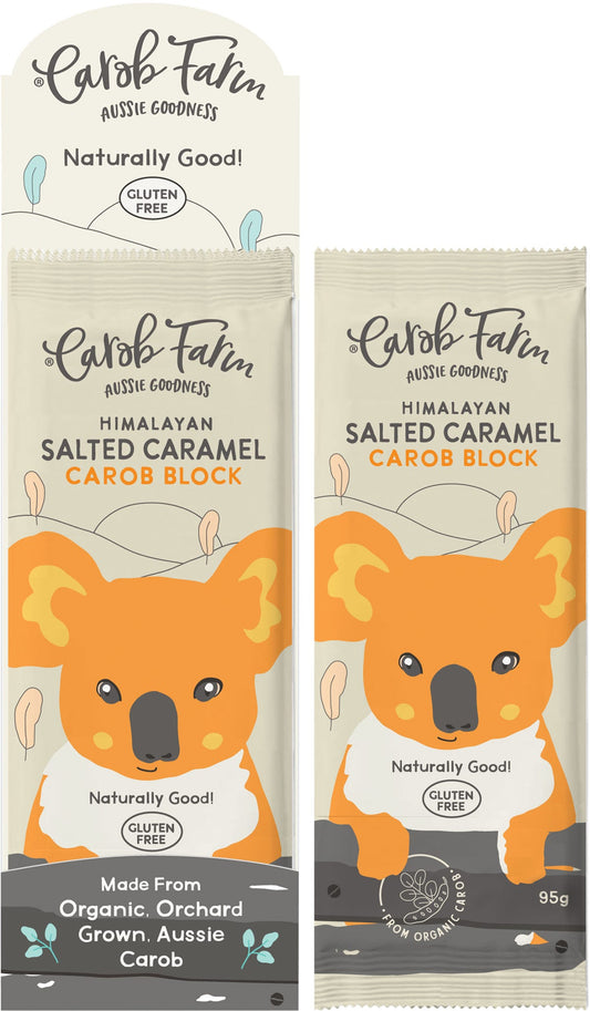 Carob Farm Carob Block Salted Caramel 95g (Pack of 12) Payless 4 Organics