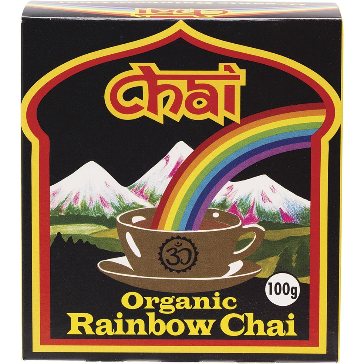 100g bag of Organic Rainbow Chai handcrafted spiced loose leaf tea.
