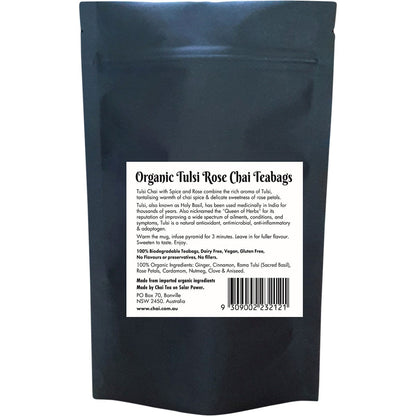 Chai Tea Organic Tulsi Rose Chai Tea Bags 20 Pack Payless 4 Organics