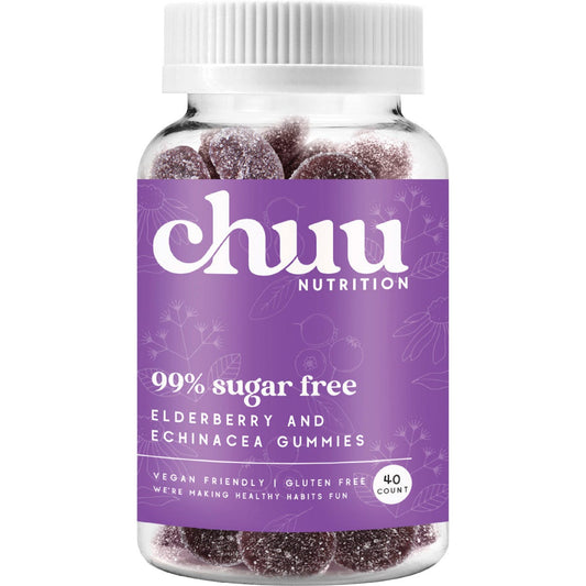 Chuu Nutrition Elderberry and Echinacea Gummies 99% Sugar Free 40pcs Payless 4 Organics